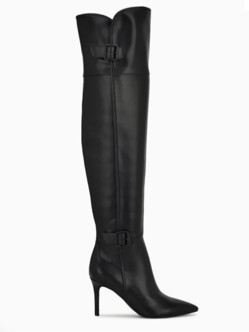 Nine West FLYE3 Faux Leather Over The Knee High Heel Boots